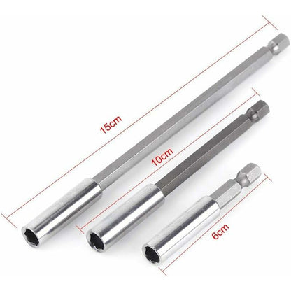 3 pcs 1/4" Magnetic Bit Holder Screwdriver Extension Hex Shank 60Mm 100Mm 150Mm Screwdriver Bit Extension V1188-MS-227-0165