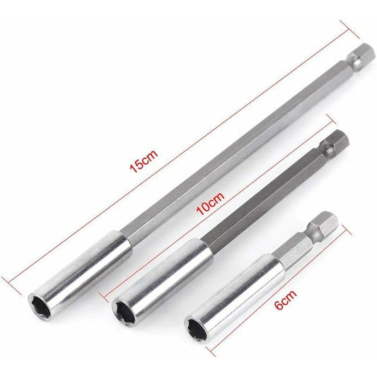 3 pcs 1/4" Magnetic Bit Holder Screwdriver Extension Hex Shank 60Mm 100Mm 150Mm Screwdriver Bit Extension V1188-MS-227-0165