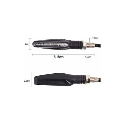 2 pcs Universal Motorcycle LED Turn Signal Light Motorcycle Turn Signals DAytime Running Light Motorcycle V1188-MS-227-0167