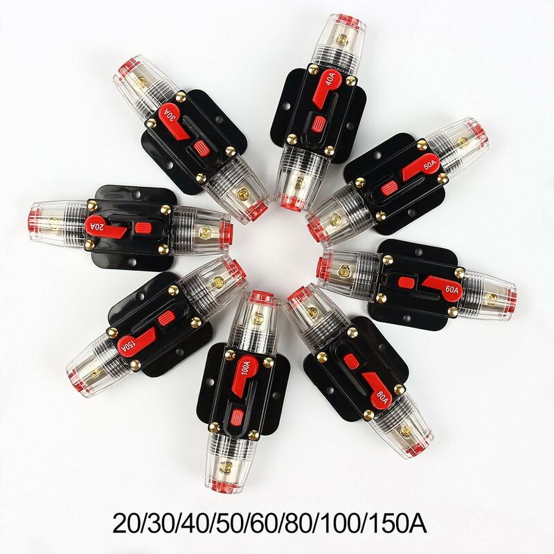 Car Circuit Breaker 12V - 24V Dc Car Protection With Manual Reset Switch Fuse 60A V1188-MS-227-0170