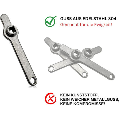 Bleeder Wrench Heater Key Square Key Radiator Bleeder Handle Radiator Vent Absolute New Premium Stainless V1188-MS-227-0176