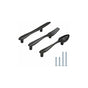 3 Pack Knife Spoon Fork Shape Cabinet Pulls Door Handles Hole Center 3" Matte Black V1188-MS-227-0177