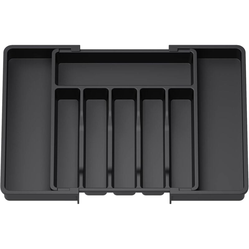Cutlery Tray, Expandable Utensil Tray For Drawer, Adjustable Drawer Organizer For Kitchen, Compact Plastic V1188-MS-227-0181