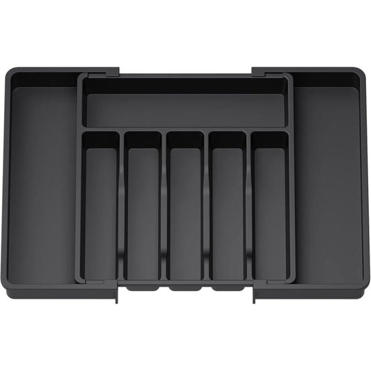 Cutlery Tray, Expandable Utensil Tray For Drawer, Adjustable Drawer Organizer For Kitchen, Compact Plastic V1188-MS-227-0181