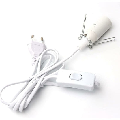 Salt Lamp Cable With Switch - E14-1.8M - Salt Lamp Socket, White V1188-MS-227-0186