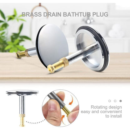 Universal Bathtub Plug 43 Mm, Brass Drain Plug With Chrome-Plated Surface, Rustproof, For Regular Bathtub V1188-MS-227-0188
