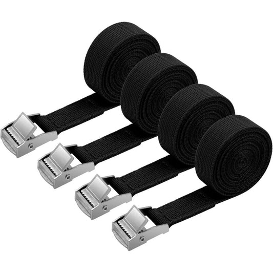 4 pcs Tie Down Strap, 2M X 20Mm Fastening Kit With Strap Clamp Buckle, For Motorcycle, Car, Bike Rack, V1188-MS-227-0189