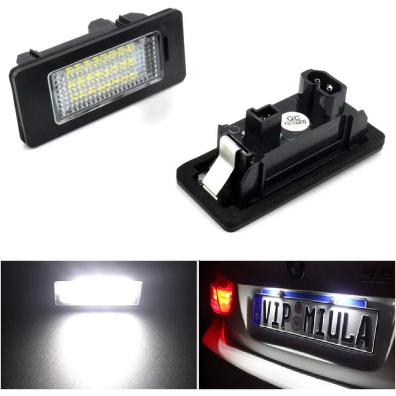 2 pcs Car License Plate Light For B Mw 1 3 5 X Series Error Free 2W 24 LED White Rear Number Plate Light V1188-MS-227-0191