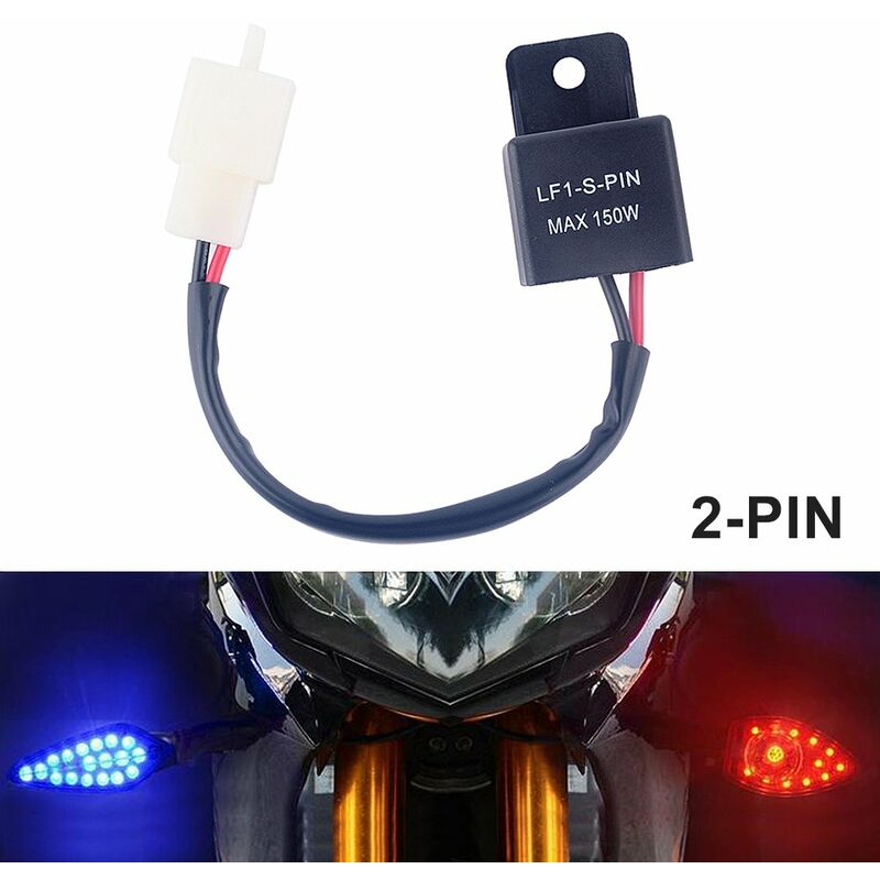 2 Pin 12V LED Flasher Relay For Car And Motorcycle V1188-MS-227-0194