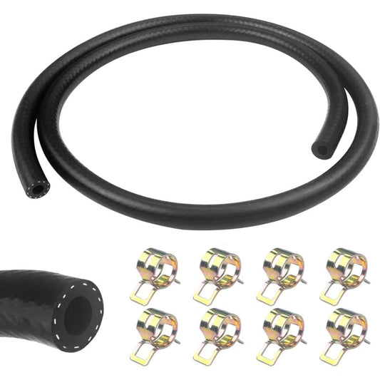 1 Meter Fuel Hose, 6Mm Inner Diameter Diesel Hose, Fuel Pipe With 8 pcs Hose Clamps, Fuel Line For Truck, V1188-MS-227-0197