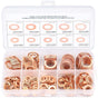 Copper Metal Washers, Gaskets Sealing Ring, Flat Washers, O-Ring With Box For Sealing - 200 pcs/M5 M6 M8 M10 V1188-MS-227-0198