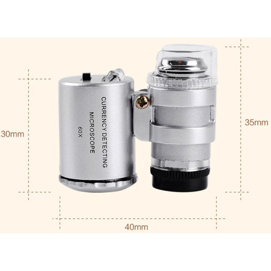 60X Mini LED Uv Illuminated Jeweler Loupe V1188-MS-227-0199