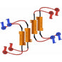 4 pcs 50W 8 Ohm LED Load Resistors Headlight Load Resistor Fog Light Decoder LED Turn Signal Resistor Decoder V1188-MS-227-0201