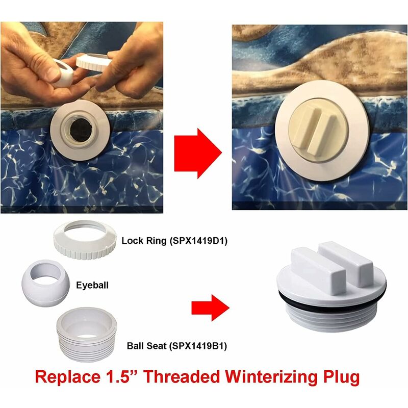 Winterizing Plug And Pool Filter Sp1022C With O-Ring For Winterizing Pools During The Winter Season And For V1188-MS-227-0204