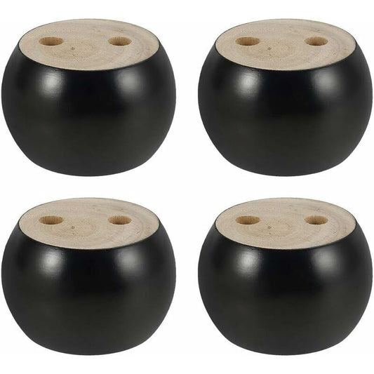 4 pcs Set ROund Wooden Furniture Legs Height 5Cm, For Sofa, Bed, Armchair, Wardrobe, With Screws And Tape V1188-MS-227-0207