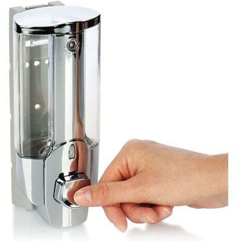 2X Wall Mount Soap Dispenser - Wall Mounted Soap Dispenser, Refillable - Soap Dispenser For Shower Gel And V1188-MS-227-0208