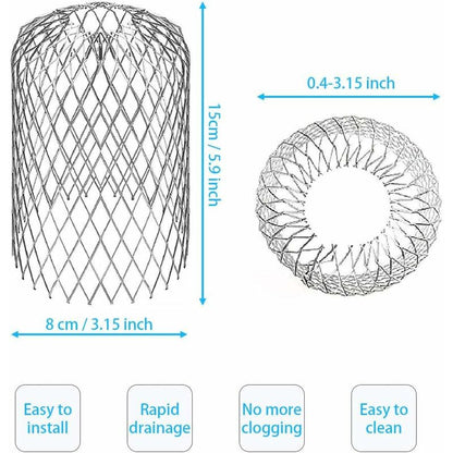 4 Flexible Aluminum Gutter Filters Diameter 8Cm Mesh Grille Stop Leaf Toad Strainer Leaf Guard Gutter Cover V1188-MS-227-0213