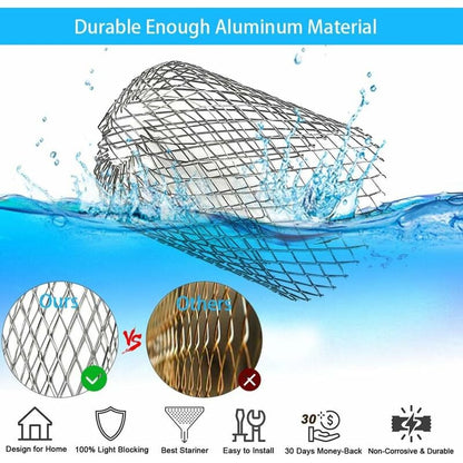 4 Flexible Aluminum Gutter Filters Diameter 8Cm Mesh Grille Stop Leaf Toad Strainer Leaf Guard Gutter Cover V1188-MS-227-0213