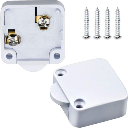 2 Piece Door Cabinet Switch Automatic Light Switch For Closets, White V1188-MS-227-0217