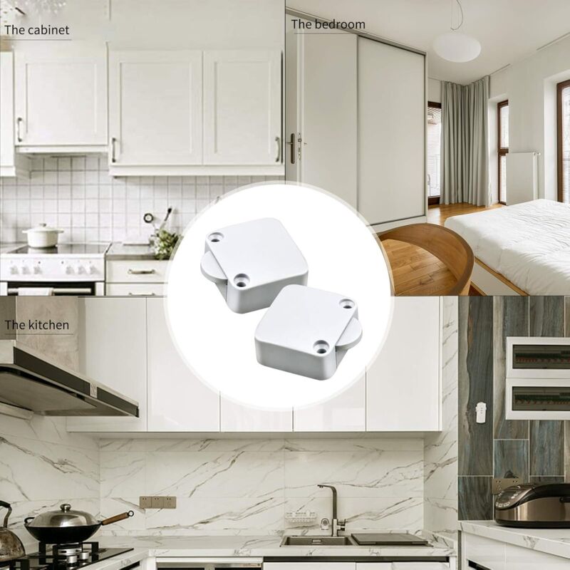 2 Piece Door Cabinet Switch Automatic Light Switch For Closets, White V1188-MS-227-0217