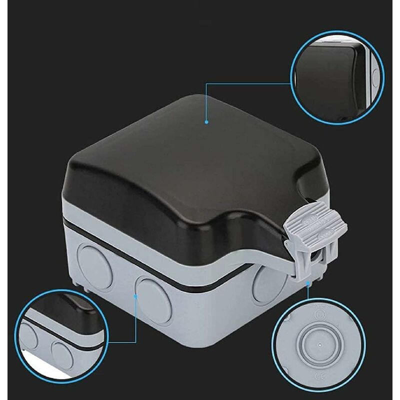 Ip66 Waterproof Socket With Usb Connections Outdoor Electrical Outlet With Cover Wall Socket Box For Garden V1188-MS-227-0223