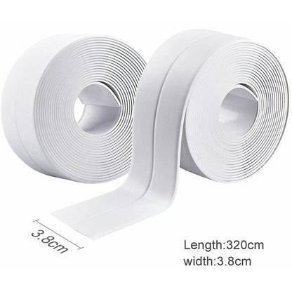 2 ROlls Waterproof Self-Adhesive Sealing Strip, Pvc Adhesive Tape For Wall, Shower, Toilet, Kitchen, Bathroom V1188-MS-227-0225