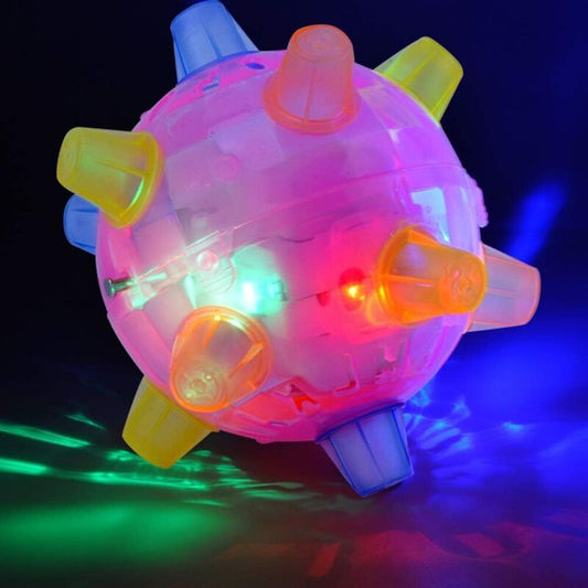 LED Dog Jumping Ball, Jump Activated, Rubber Light Up Ball, Non-Toxic Flashing Jumping Balls, Non-Toxic Pet V1188-MS-227-0228