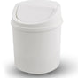 Mini Trash Can With Lid, Tabletop Trash Can, Small Plastic Trash Can, White V1188-MS-227-0229