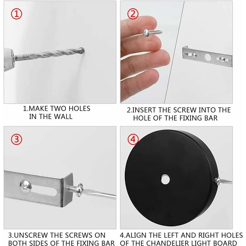 4 pcs 90Mm Ceiling Light Pendant Plate For Mounting Plate Cover Base Mount For Pendant Chandelier Ceiling V1188-MS-227-0234
