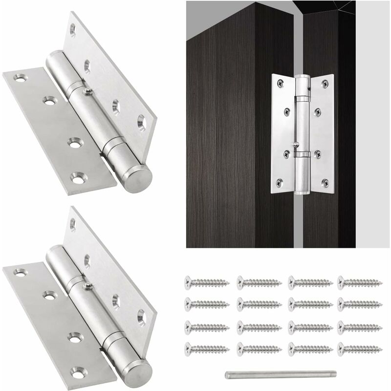 Automatic Door Closer With Stop Device, Adjustable Spring Hinge Door Closer, Buffer Close For Commercial And V1188-MS-227-0239