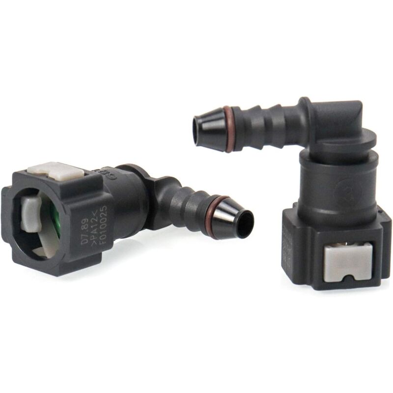 2 pcs Car Fuel Line Connector, Fuel Line Connector, 90 Degree Quick Connector, Plastic 7.89Mm Id6 Connector V1188-MS-227-0241