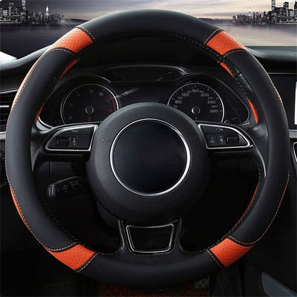 Car Steering Wheel Cover Microfiber Leather Steering Wheel Covers Universal 37-38Cm / 15" Non-Slip Breathable V1188-MS-227-0249