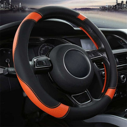 Car Steering Wheel Cover Microfiber Leather Steering Wheel Covers Universal 37-38Cm / 15" Non-Slip Breathable V1188-MS-227-0249