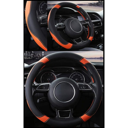 Car Steering Wheel Cover Microfiber Leather Steering Wheel Covers Universal 37-38Cm / 15" Non-Slip Breathable V1188-MS-227-0249