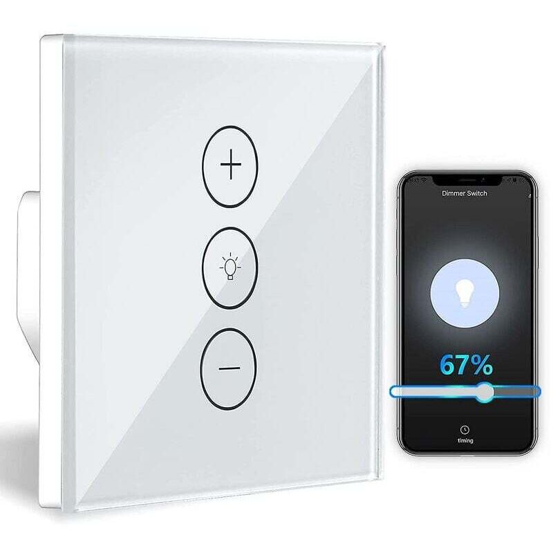 LED Dimmer Switch, Wifi Light LED Dimmer Switch Percentage Function With Timing Function, Wlan Voice App V1188-MS-227-0252