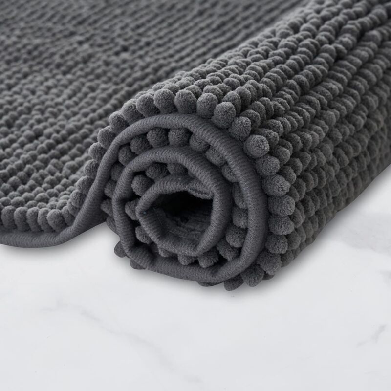 Non-Slip Chenille Bath Mat Super Absorbent And Machine Washableable For Bathroom, Shower, Bathtub Or As A V1188-MS-227-0254