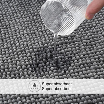 Non-Slip Chenille Bath Mat Super Absorbent And Machine Washableable For Bathroom, Shower, Bathtub Or As A V1188-MS-227-0254