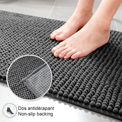 Non-Slip Chenille Bath Mat Super Absorbent And Machine Washableable For Bathroom, Shower, Bathtub Or As A V1188-MS-227-0254