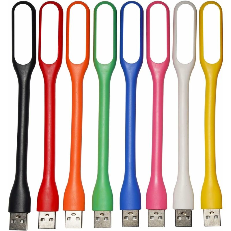 8-Piece Usb LED Light, Mini Flexible Usb Light, Keyboard Lamp For Laptop/Pc, Usb Reading Light, Small Book V1188-MS-227-0259