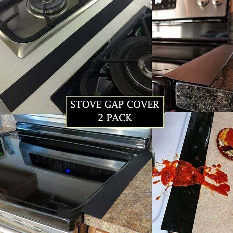 2 Pack 25''/63Cm Kitchen Countertop Edging Strips, Silicone Stove Counter Gap Cover, Long Filler Seal For V1188-MS-227-0262