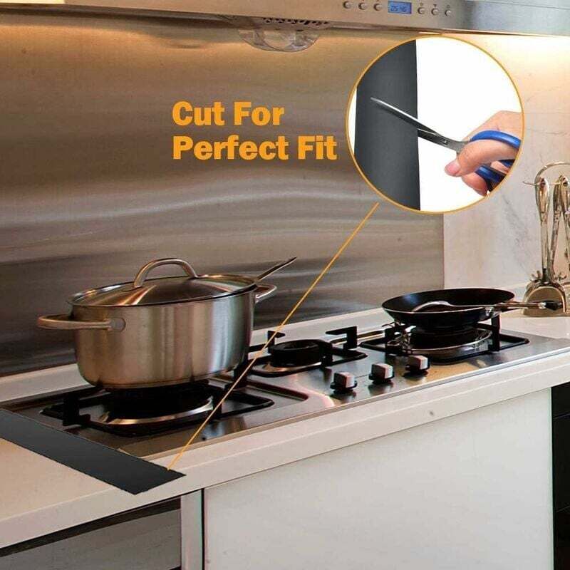 2 Pack 25''/63Cm Kitchen Countertop Edging Strips, Silicone Stove Counter Gap Cover, Long Filler Seal For V1188-MS-227-0262