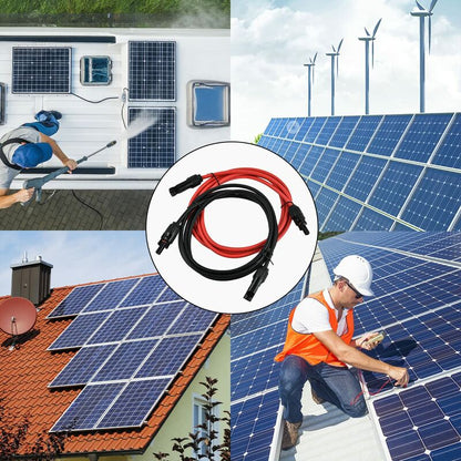 Solar Photovoltaic Extension Line Solar Panel Extension Cable With Mc4 Connector Red + Black Pair, 14Awg 3 V1188-MS-227-0265