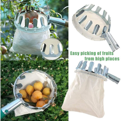 Fruit Picker, 1 Fruit Collector, Metal Fruit Picker, Fruit Picker With Bag, Cherry Picker, Diameter 16 Cm, V1188-MS-227-0270
