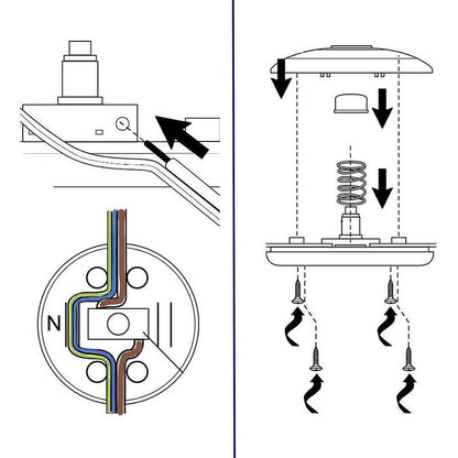 Foot Switch For Light Fixture - Black V1188-MS-227-0271