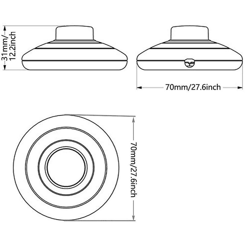 Foot Switch For Light Fixture - Black V1188-MS-227-0271