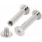 Binding Chicago Screws, 30 Sets Metal Chicago Button Binding Screws Assortment Kit Nickel Plated Binding V1188-MS-227-0272