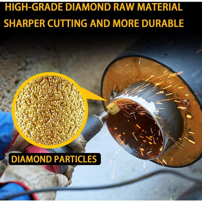 12 pcs Diamond Chainsaw Sharpener, High Hardness Titanium Plated Burr Grinding Wheel, Chainsaw Sharpener V1188-MS-227-0277