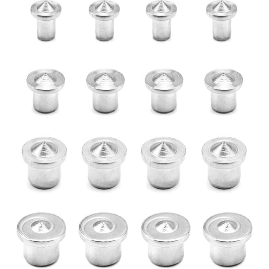 16 pcs Wood Dowel Centers, Stainless Steel Drill Guide Tool, 6/8/10/12Mm V1188-MS-227-0284