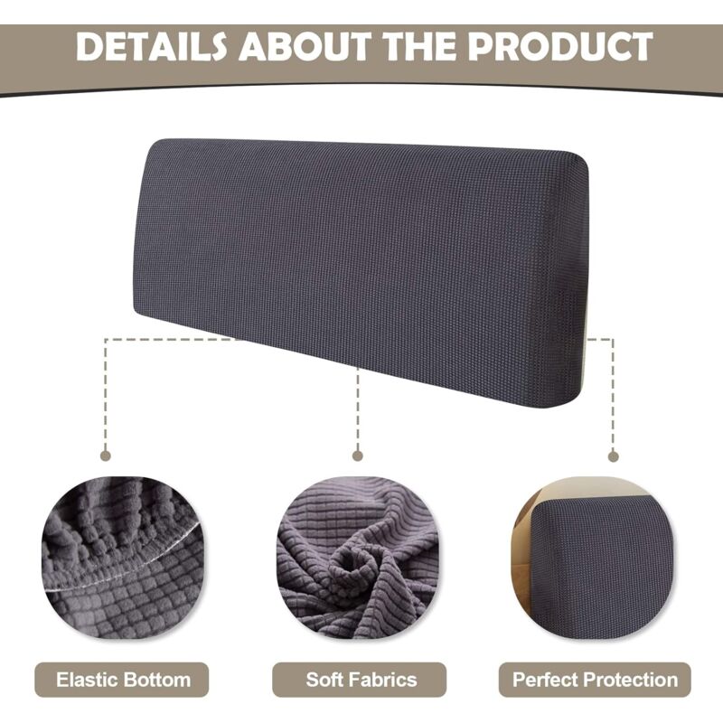 Stretch Headboard Covers Washable Padded Headboard Cover Dustproof Jacquard Protective Cover For Single V1188-MS-227-0285