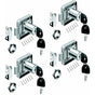 4 pcs Desk Drawer Lock, Cylinder Furniture Lock Use For Closing Cupboards, Drawer, Cabinet Ect, Thick And V1188-MS-227-0290